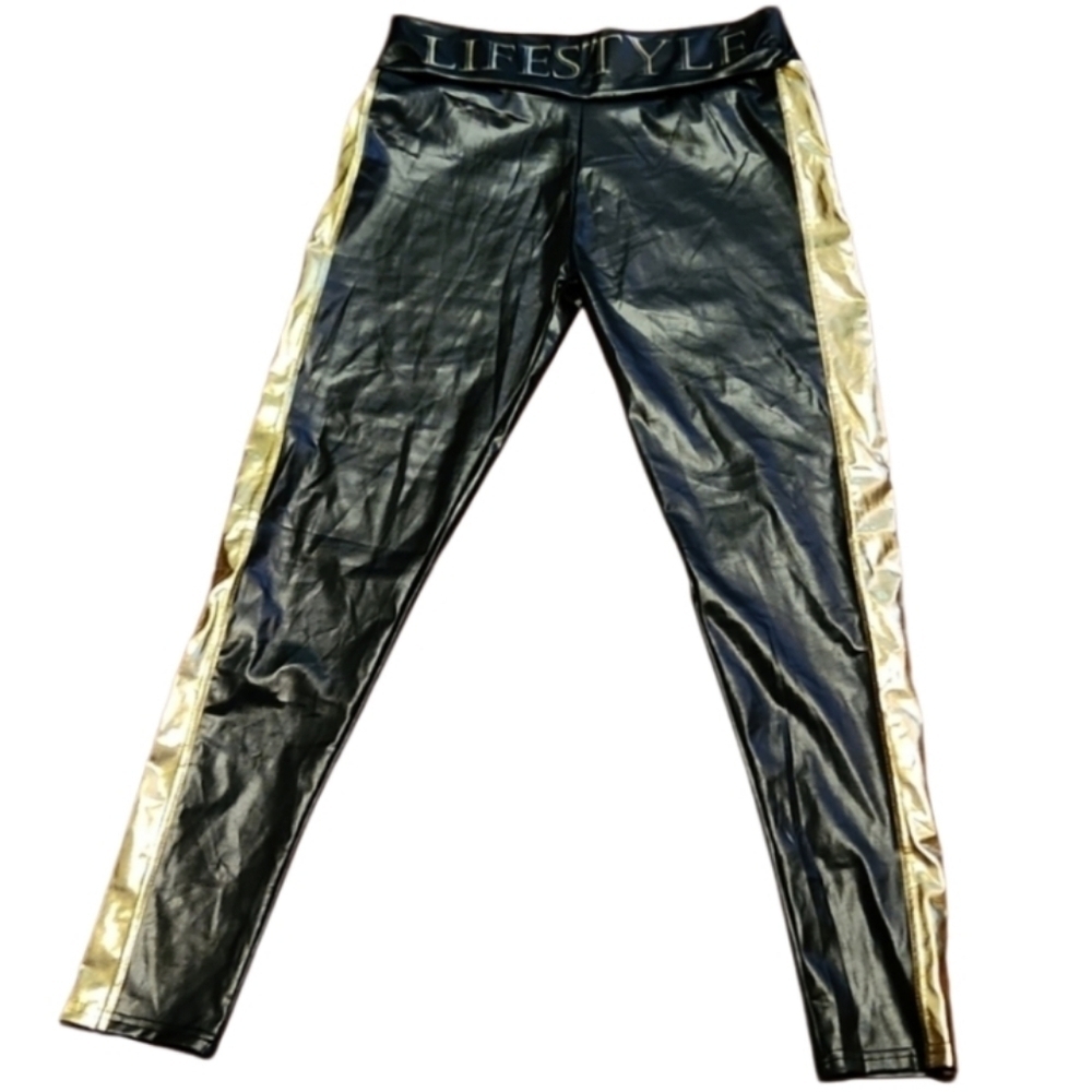 Lifestyle Trooper Pants Womens Junior Size L/XL Gold Black